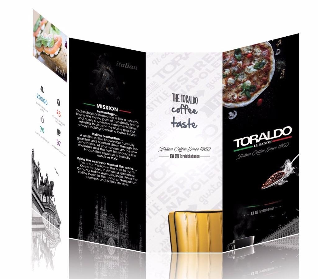 A restaurant menu design.